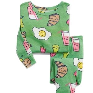 🆕️ Gap 2-piece green breakfast foods pajamas